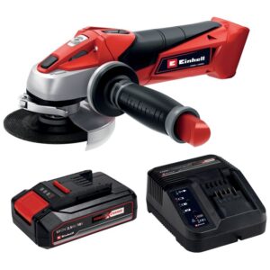 Pachet Polizor unghiular Einhell PXC TE-AG 18 Li - Solo, disc 115 mm, 8500 RPM, 28 mm adancime taiere + Starter Kit Einhell PXC acumulator 18 V, 2.5 A, incarcator
