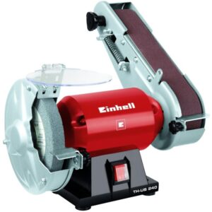Polizor cu banda si slefuitor de banc Einhell TH-US 240, 240 W, 230 V, 2950 RPM, 150 mm diametru disc